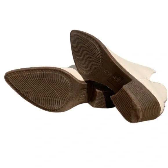 BOHO Sexy Faux Snakeskin Trim Side Zip 1 7/8” Cuban Heel Booties Cowboy Boots - Picture 6 of 6